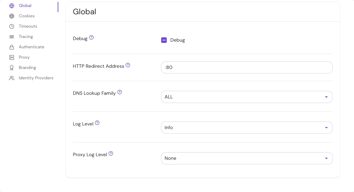 Set log level in the Console