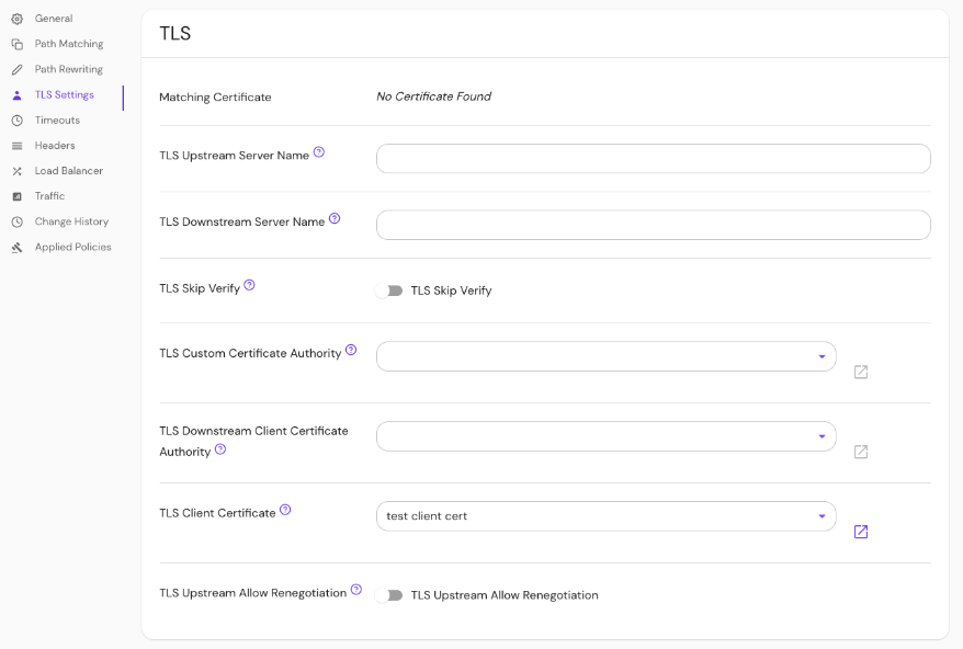 Set TLS custom certificate authority in the console